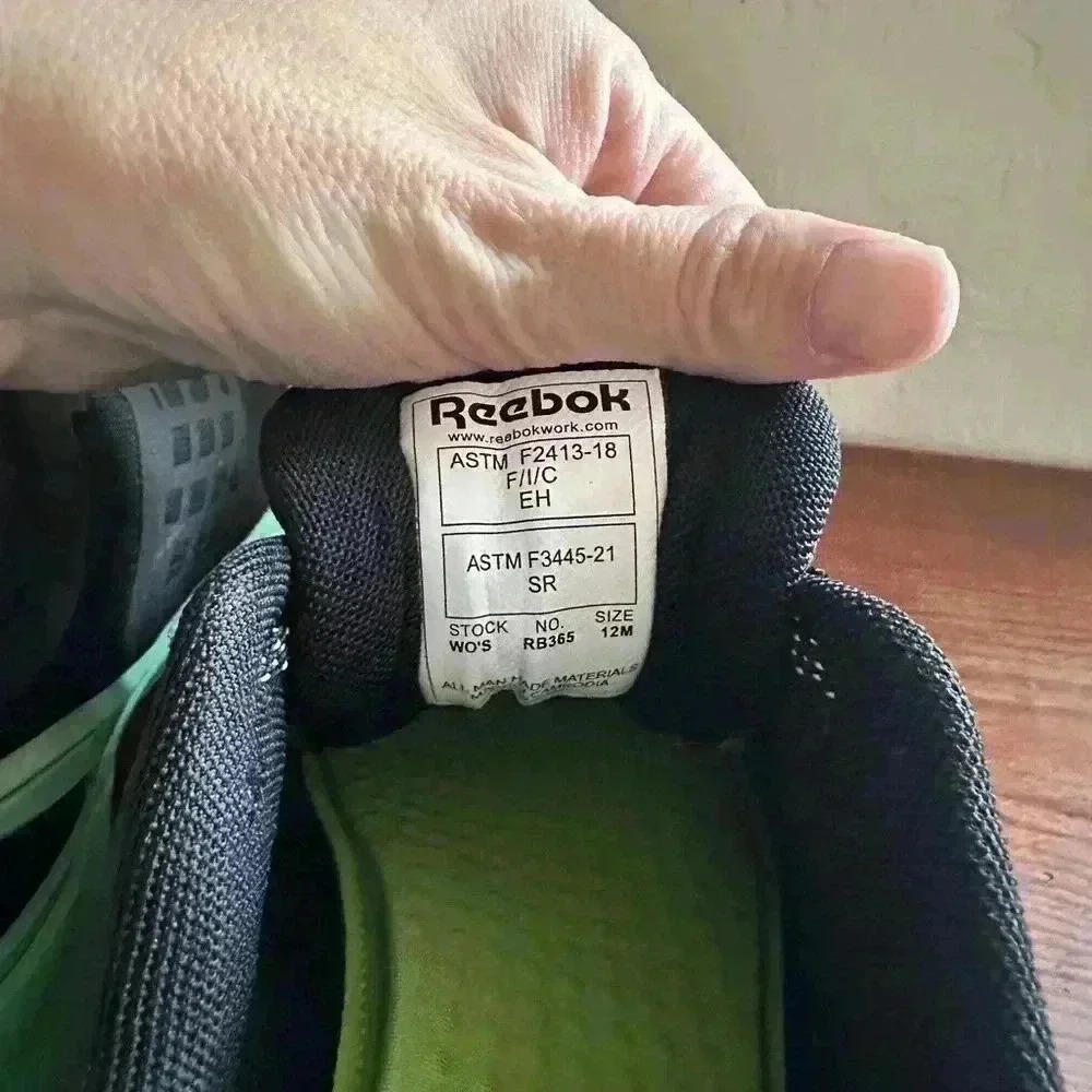 Reebok Nanoflex TR Womens Sz 12 Black Athletic Safety Work Shoes Sneakers RB365 - Picture 12 of 13